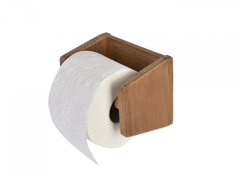 ARC Teak Toilet Paper Holder Image 1 of 3