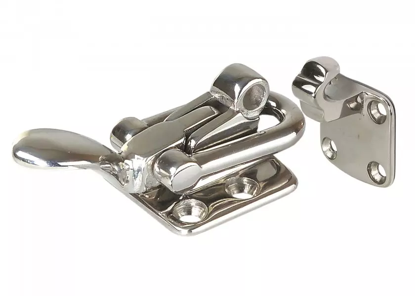 Lever lock with angled counter plate / stainless steel