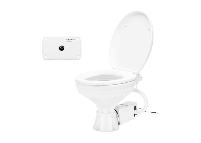 OCEAN TECHNOLOGIES Electric Marine Toilet EVOLUTION 12 V comfort size sea water pump soft-close Image 1 of 16