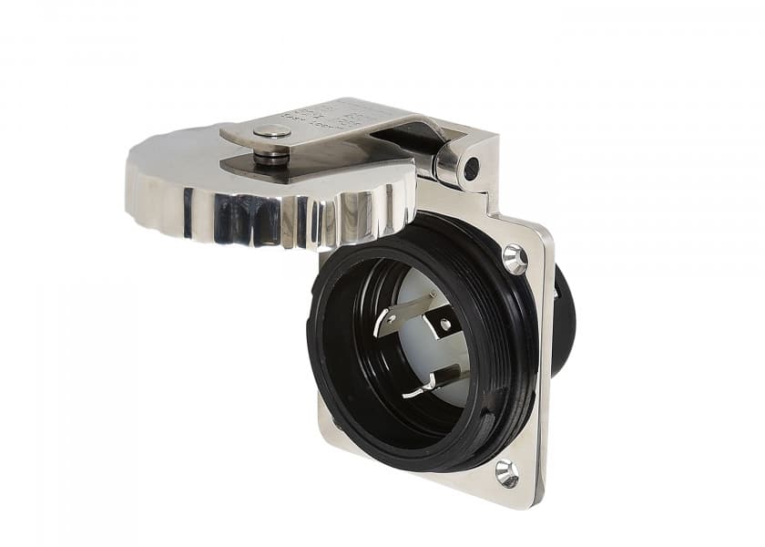 MARINCO NEMA Shore Side Power Inlet, Stainless Steel Image 1 of 8