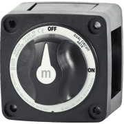m-Series Mini Dual Circuit Battery Switch - Black - Image 1