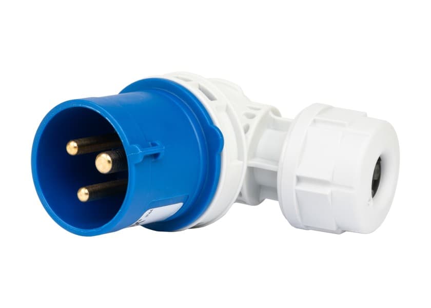 CEE Plug, Angled 3-Pole Image 1 of 4