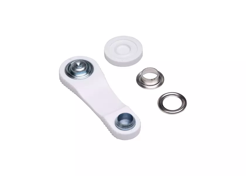 Eyelets with Washers / Ø 11 mm, 15 pcs / brass, nickel-plated