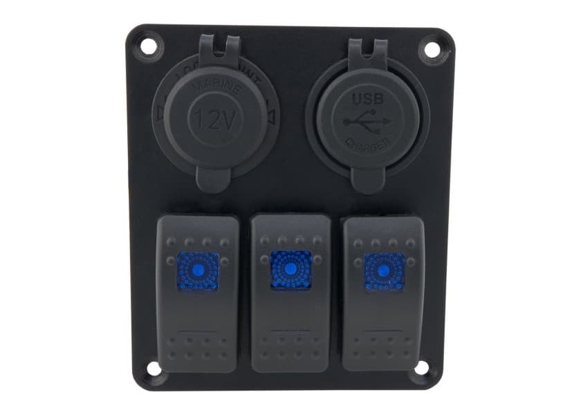 SEATEC Control Panel with Dual USB and Cigarette Lighter Socket Image 1 of 11