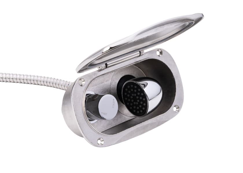 KEJI Stainless Steel Deck Shower with Mixer 2.5 m stainless steel hose Image 1 of 12