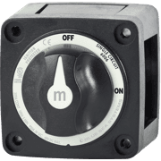 m-Series Mini On-Off Battery Switch with Knob - Black - Image 1